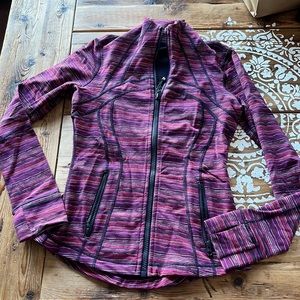 Lululemon Define Jacket Edged Stripe Jacquard Blueprint Royal Ruby Size 8